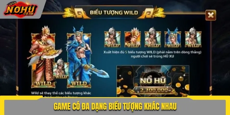 Game có đa dạng biểu tượng khác nhau